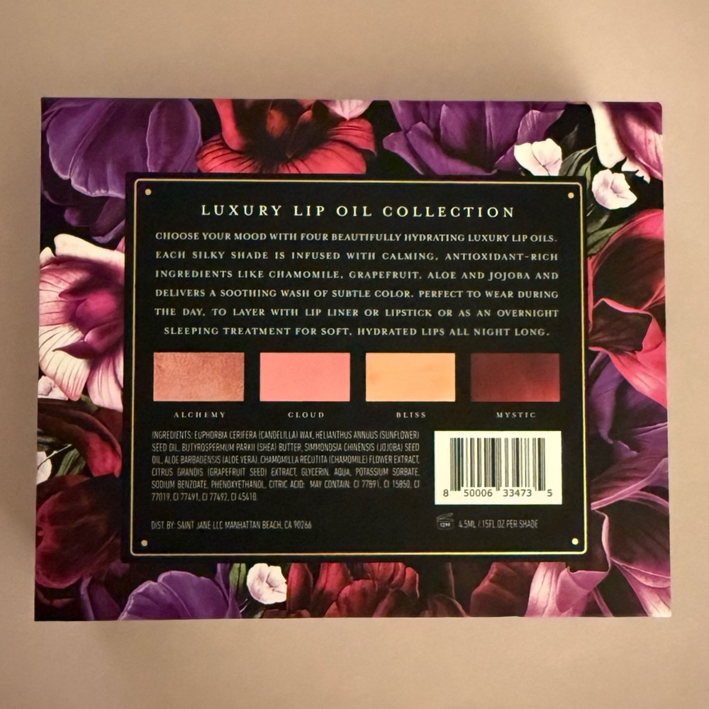 Saint Jane Limited Edition Holiday Collection Luxury Lip Oil 4-Piece Gift Set - Picture 14 of 16
